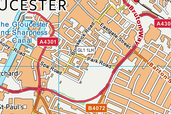 GL1 1LH map - OS VectorMap District (Ordnance Survey) GL1 1LH map - OS VectorMap District (Ordnance Survey)