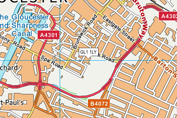 GL1 1LY map - OS VectorMap District (Ordnance Survey) GL1 1LY map - OS VectorMap District (Ordnance Survey)