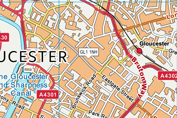 GL1 1NH map - OS VectorMap District (Ordnance Survey) GL1 1NH map - OS VectorMap District (Ordnance Survey)