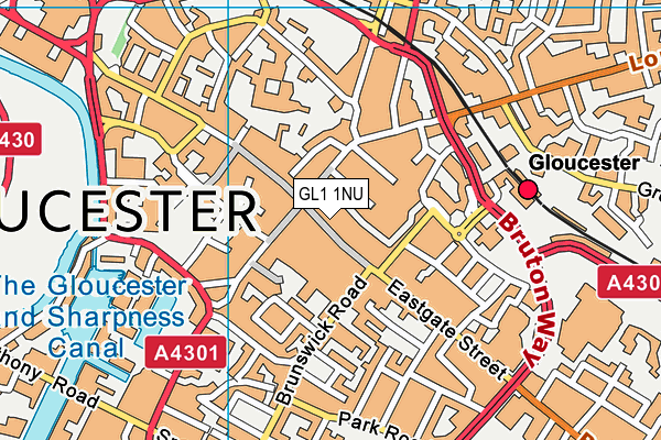 GL1 1NU map - OS VectorMap District (Ordnance Survey) GL1 1NU map - OS VectorMap District (Ordnance Survey)