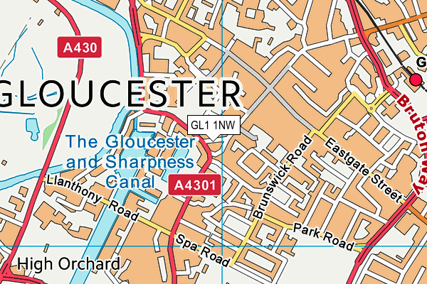 GL1 1NW map - OS VectorMap District (Ordnance Survey) GL1 1NW map - OS VectorMap District (Ordnance Survey)