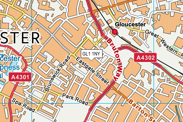 GL1 1NY map - OS VectorMap District (Ordnance Survey) GL1 1NY map - OS VectorMap District (Ordnance Survey)