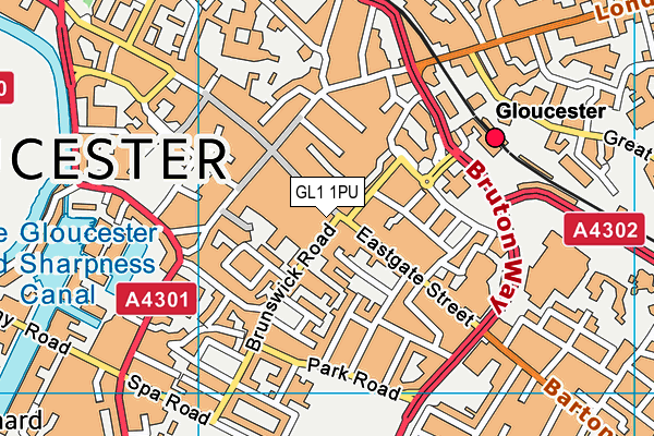 GL1 1PU map - OS VectorMap District (Ordnance Survey) GL1 1PU map - OS VectorMap District (Ordnance Survey)