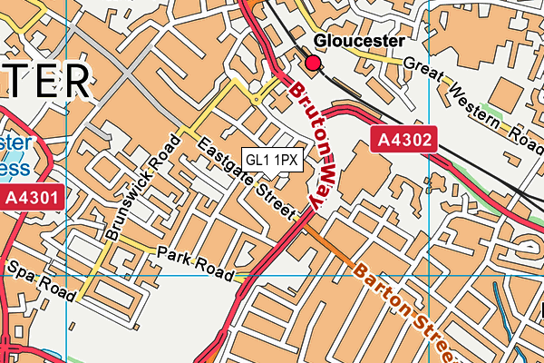 GL1 1PX map - OS VectorMap District (Ordnance Survey) GL1 1PX map - OS VectorMap District (Ordnance Survey)