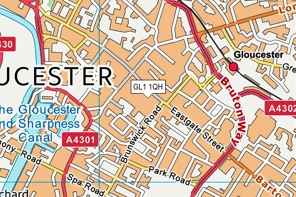 GL1 1QH map - OS VectorMap District (Ordnance Survey) GL1 1QH map - OS VectorMap District (Ordnance Survey)
