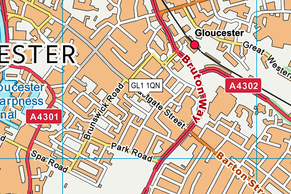 GL1 1QN map - OS VectorMap District (Ordnance Survey) GL1 1QN map - OS VectorMap District (Ordnance Survey)