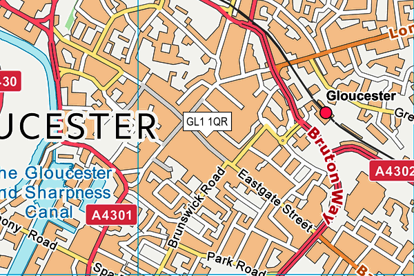 GL1 1QR map - OS VectorMap District (Ordnance Survey) GL1 1QR map - OS VectorMap District (Ordnance Survey)