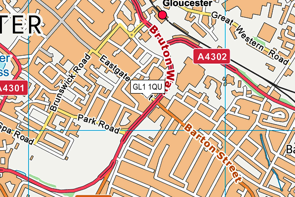 GL1 1QU map - OS VectorMap District (Ordnance Survey) GL1 1QU map - OS VectorMap District (Ordnance Survey)