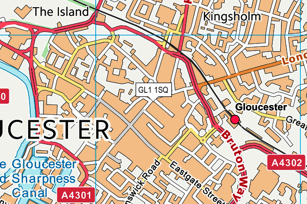 GL1 1SQ map - OS VectorMap District (Ordnance Survey) GL1 1SQ map - OS VectorMap District (Ordnance Survey)