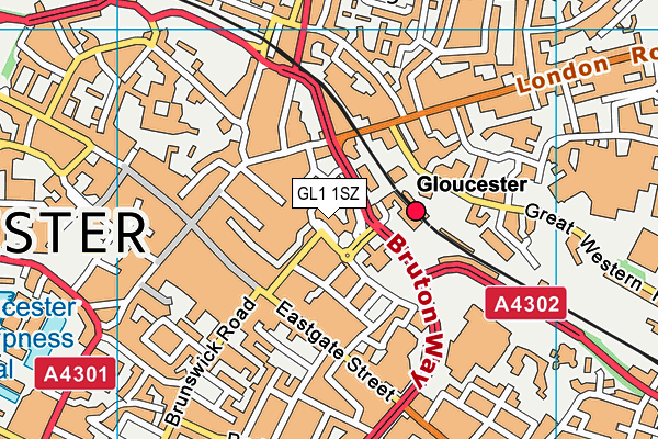 GL1 1SZ map - OS VectorMap District (Ordnance Survey) GL1 1SZ map - OS VectorMap District (Ordnance Survey)