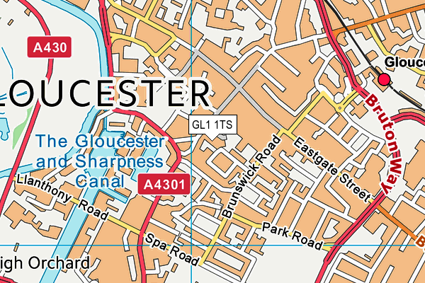 GL1 1TS map - OS VectorMap District (Ordnance Survey) GL1 1TS map - OS VectorMap District (Ordnance Survey)