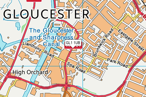 GL1 1UB map - OS VectorMap District (Ordnance Survey) GL1 1UB map - OS VectorMap District (Ordnance Survey)