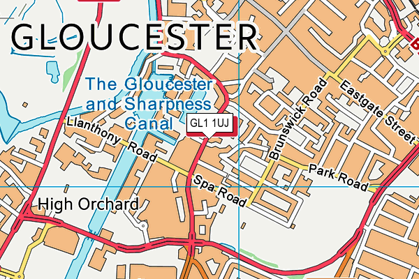 GL1 1UJ map - OS VectorMap District (Ordnance Survey) GL1 1UJ map - OS VectorMap District (Ordnance Survey)
