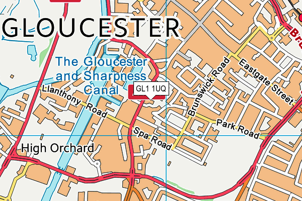 GL1 1UQ map - OS VectorMap District (Ordnance Survey) GL1 1UQ map - OS VectorMap District (Ordnance Survey)