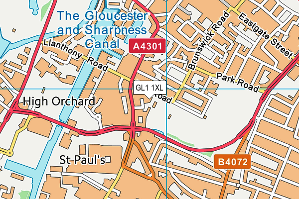 GL1 1XL map - OS VectorMap District (Ordnance Survey) GL1 1XL map - OS VectorMap District (Ordnance Survey)