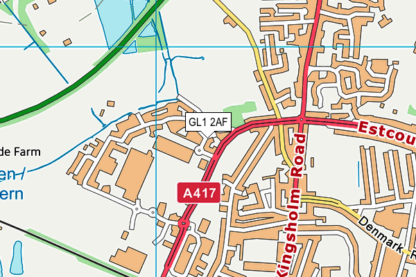 GL1 2AF map - OS VectorMap District (Ordnance Survey) GL1 2AF map - OS VectorMap District (Ordnance Survey)