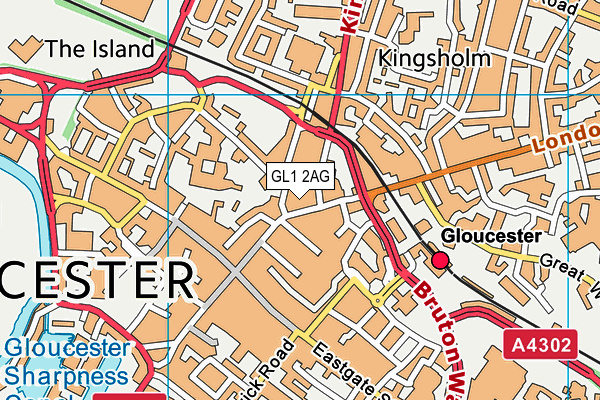 GL1 2AG map - OS VectorMap District (Ordnance Survey) GL1 2AG map - OS VectorMap District (Ordnance Survey)