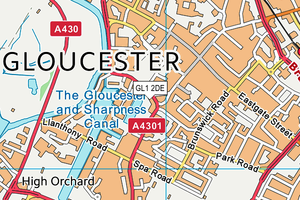 GL1 2DE map - OS VectorMap District (Ordnance Survey) GL1 2DE map - OS VectorMap District (Ordnance Survey)
