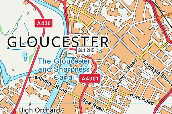 GL1 2HE map - OS VectorMap District (Ordnance Survey) GL1 2HE map - OS VectorMap District (Ordnance Survey)
