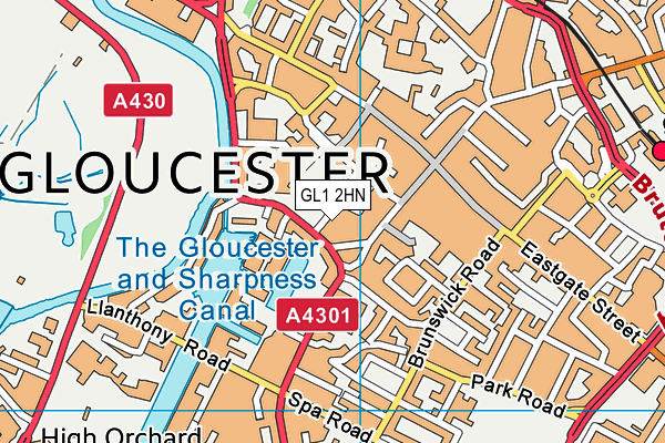 GL1 2HN map - OS VectorMap District (Ordnance Survey) GL1 2HN map - OS VectorMap District (Ordnance Survey)