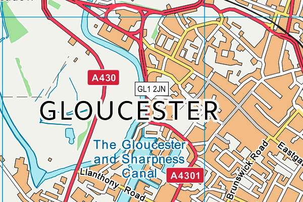 GL1 2JN map - OS VectorMap District (Ordnance Survey)