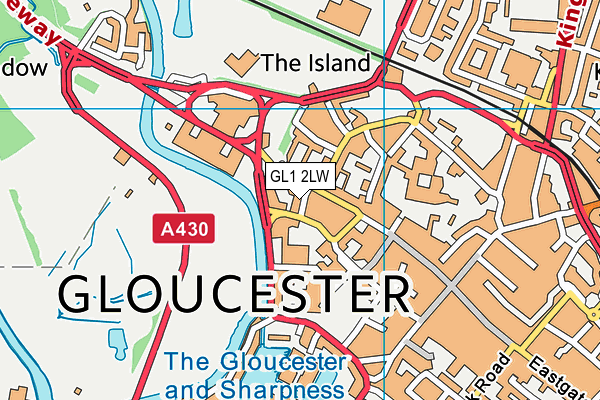 GL1 2LW map - OS VectorMap District (Ordnance Survey) GL1 2LW map - OS VectorMap District (Ordnance Survey)