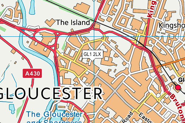 GL1 2LX map - OS VectorMap District (Ordnance Survey) GL1 2LX map - OS VectorMap District (Ordnance Survey)