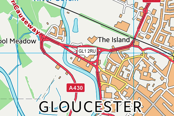 GL1 2RU map - OS VectorMap District (Ordnance Survey) GL1 2RU map - OS VectorMap District (Ordnance Survey)