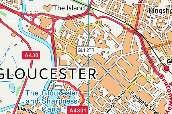GL1 2TR map - OS VectorMap District (Ordnance Survey) GL1 2TR map - OS VectorMap District (Ordnance Survey)