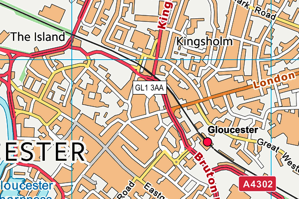GL1 3AA map - OS VectorMap District (Ordnance Survey) GL1 3AA map - OS VectorMap District (Ordnance Survey)