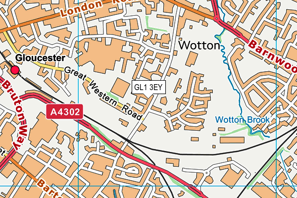 GL1 3EY map - OS VectorMap District (Ordnance Survey) GL1 3EY map - OS VectorMap District (Ordnance Survey)
