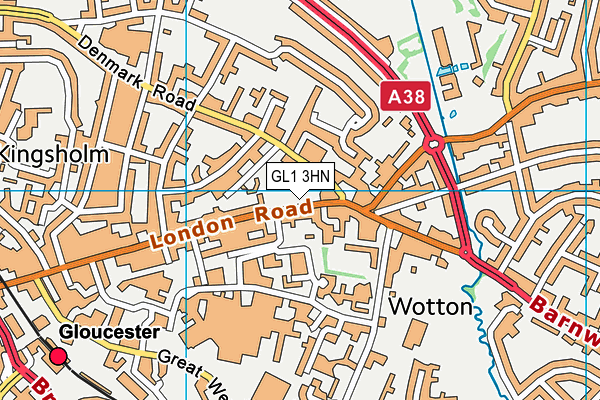 GL1 3HN map - OS VectorMap District (Ordnance Survey) GL1 3HN map - OS VectorMap District (Ordnance Survey)