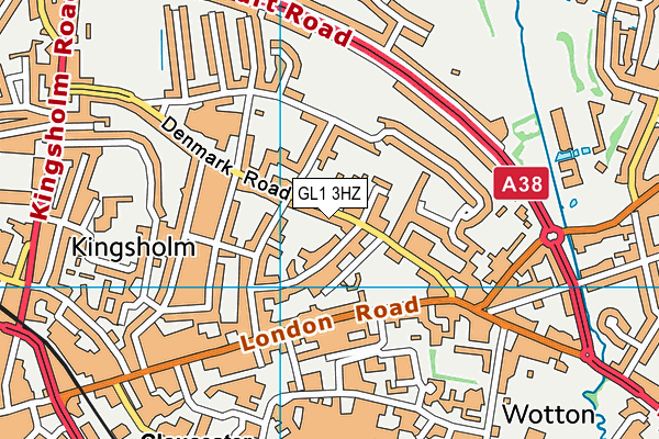 GL1 3HZ map - OS VectorMap District (Ordnance Survey) GL1 3HZ map - OS VectorMap District (Ordnance Survey)