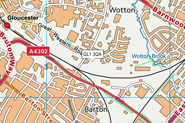 GL1 3QA map - OS VectorMap District (Ordnance Survey) GL1 3QA map - OS VectorMap District (Ordnance Survey)