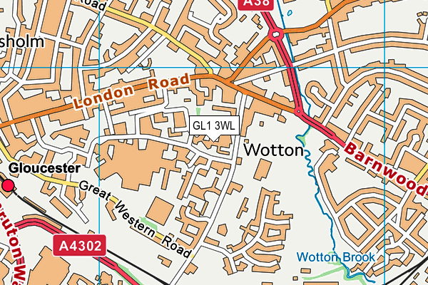 GL1 3WL map - OS VectorMap District (Ordnance Survey) GL1 3WL map - OS VectorMap District (Ordnance Survey)