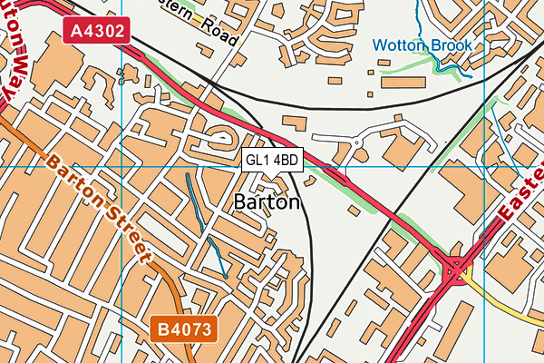 GL1 4BD map - OS VectorMap District (Ordnance Survey) GL1 4BD map - OS VectorMap District (Ordnance Survey)