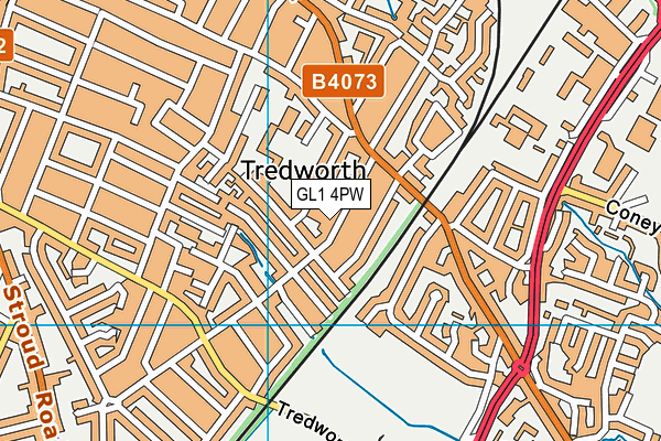 GL1 4PW map - OS VectorMap District (Ordnance Survey) GL1 4PW map - OS VectorMap District (Ordnance Survey)