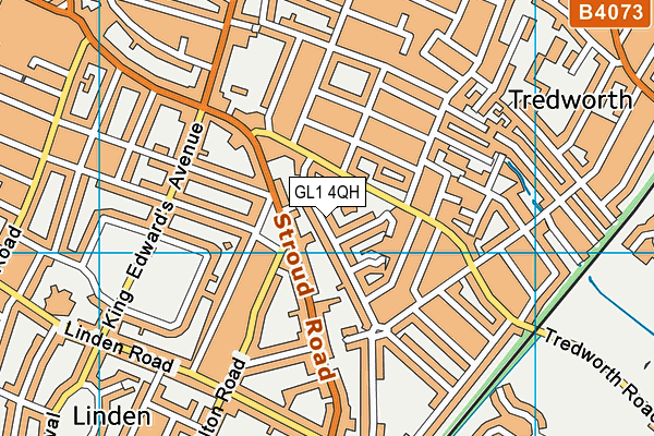GL1 4QH map - OS VectorMap District (Ordnance Survey) GL1 4QH map - OS VectorMap District (Ordnance Survey)