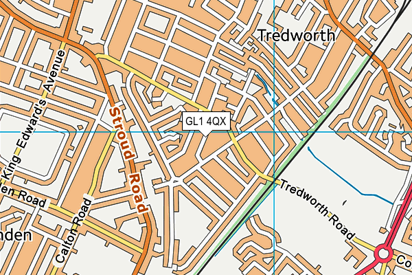 GL1 4QX map - OS VectorMap District (Ordnance Survey) GL1 4QX map - OS VectorMap District (Ordnance Survey)