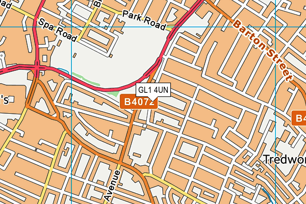 GL1 4UN map - OS VectorMap District (Ordnance Survey) GL1 4UN map - OS VectorMap District (Ordnance Survey)
