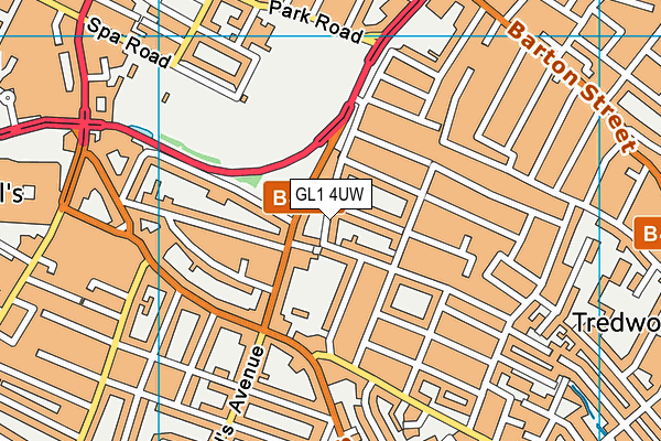 GL1 4UW map - OS VectorMap District (Ordnance Survey) GL1 4UW map - OS VectorMap District (Ordnance Survey)