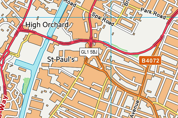 GL1 5BJ map - OS VectorMap District (Ordnance Survey) GL1 5BJ map - OS VectorMap District (Ordnance Survey)