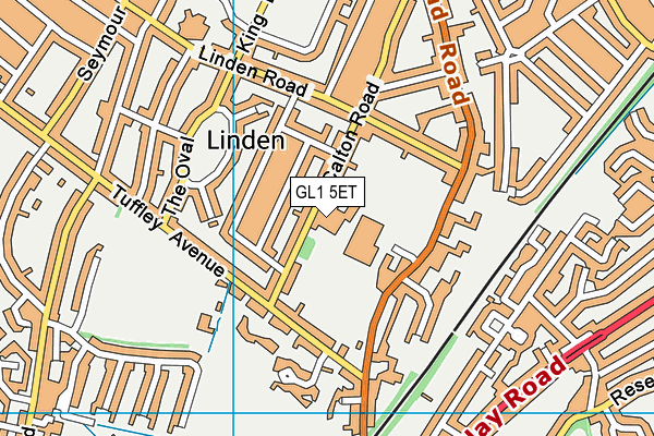 GL1 5ET map - OS VectorMap District (Ordnance Survey) GL1 5ET map - OS VectorMap District (Ordnance Survey)