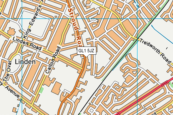 GL1 5JZ map - OS VectorMap District (Ordnance Survey) GL1 5JZ map - OS VectorMap District (Ordnance Survey)
