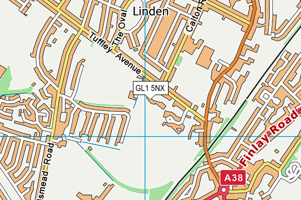GL1 5NX map - OS VectorMap District (Ordnance Survey) GL1 5NX map - OS VectorMap District (Ordnance Survey)