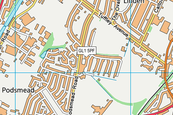 GL1 5PF map - OS VectorMap District (Ordnance Survey) GL1 5PF map - OS VectorMap District (Ordnance Survey)