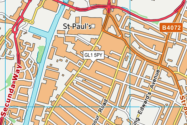 GL1 5PY map - OS VectorMap District (Ordnance Survey) GL1 5PY map - OS VectorMap District (Ordnance Survey)