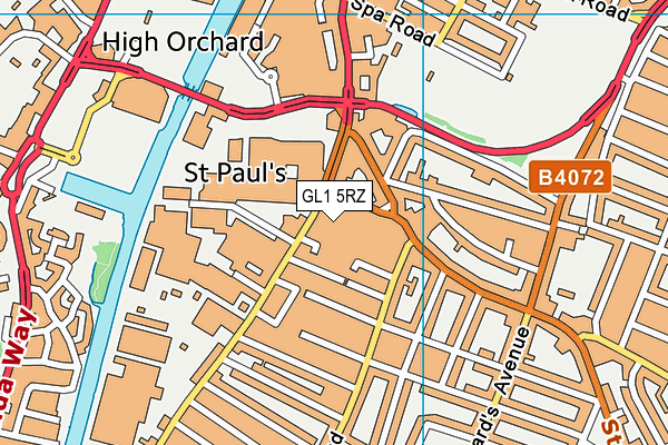 GL1 5RZ map - OS VectorMap District (Ordnance Survey) GL1 5RZ map - OS VectorMap District (Ordnance Survey)