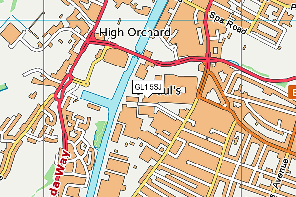 GL1 5SJ map - OS VectorMap District (Ordnance Survey) GL1 5SJ map - OS VectorMap District (Ordnance Survey)
