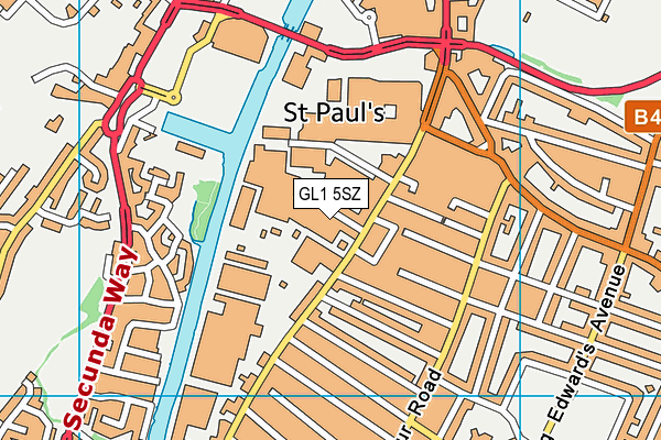 GL1 5SZ map - OS VectorMap District (Ordnance Survey) GL1 5SZ map - OS VectorMap District (Ordnance Survey)